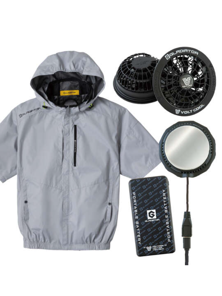 【GLADIATOR】日傘遮熱半袖ブルゾンペルチェセット＊カタログ商品