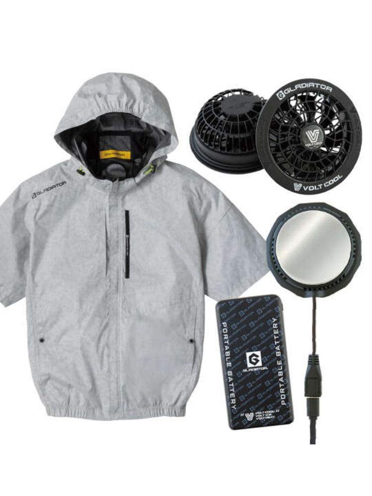 【GLADIATOR】日傘遮熱半袖ブルゾンペルチェセット＊カタログ商品