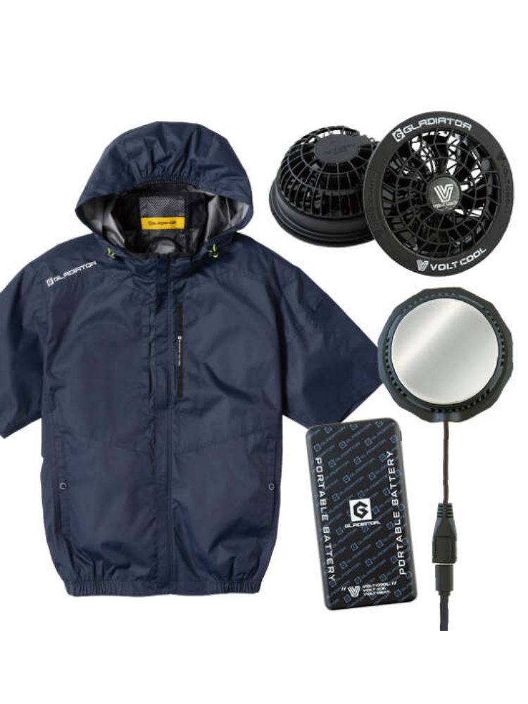 【GLADIATOR】日傘遮熱半袖ブルゾンペルチェセット＊カタログ商品