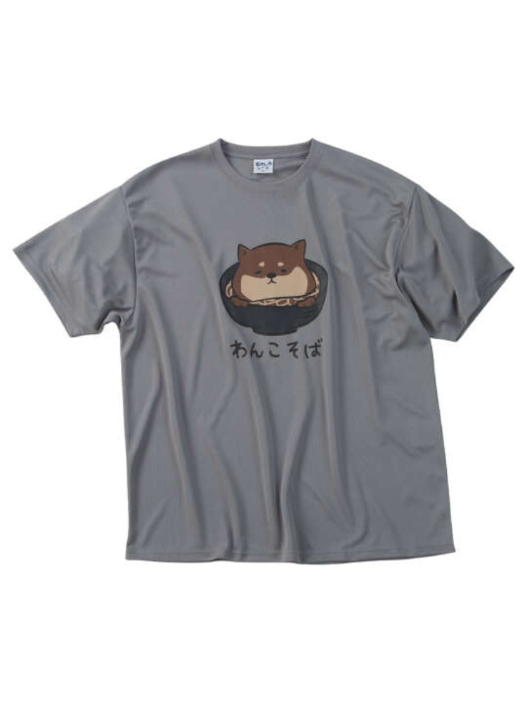【おもしろシリーズ】ハニカムメッシュわんこそば半袖Tシャツ＊カタログ商品