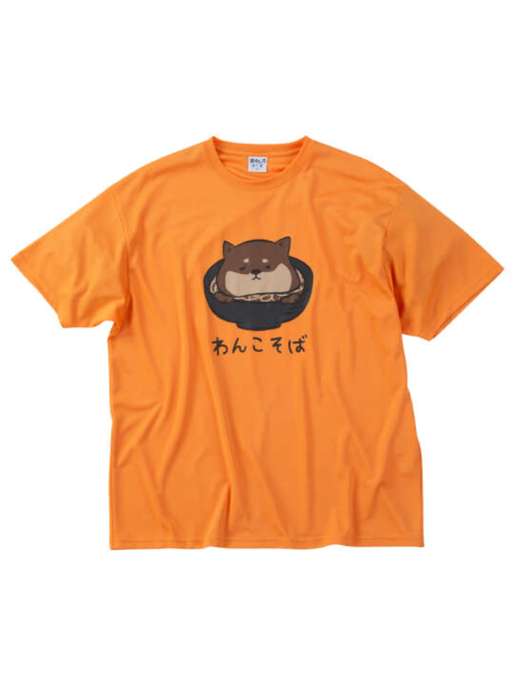【おもしろシリーズ】ハニカムメッシュわんこそば半袖Tシャツ＊カタログ商品
