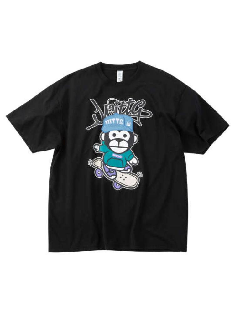【UITTG】T/C天竺デニム刺繍ワッペン半袖Tシャツ＊カタログ商品
