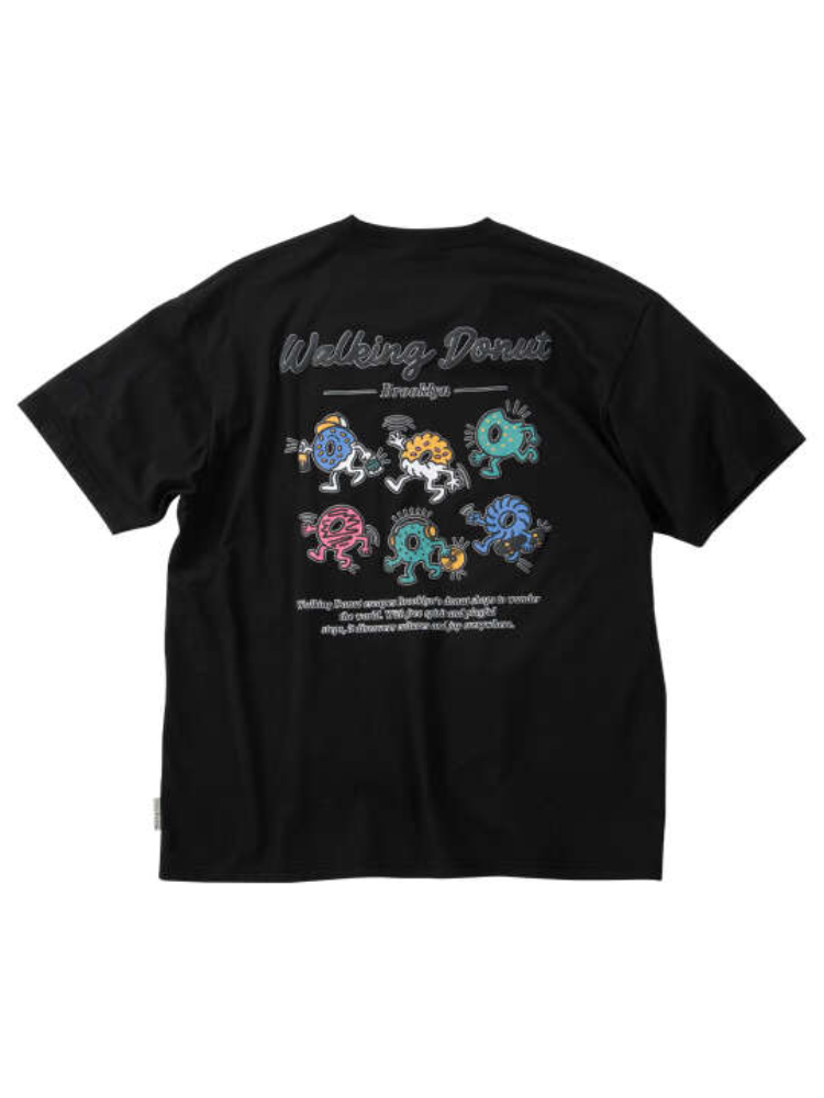 【WalkingDonut】T/C天竺刺繍発泡プリント半袖Tシャツ＊カタログ商品