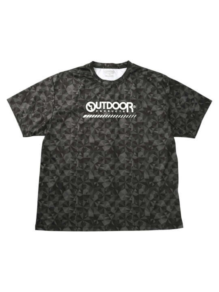 【OUTDOORPRODUCTS】【7L-8L】DRYメッシュ総柄半袖Tシャツ＊カタログ商品