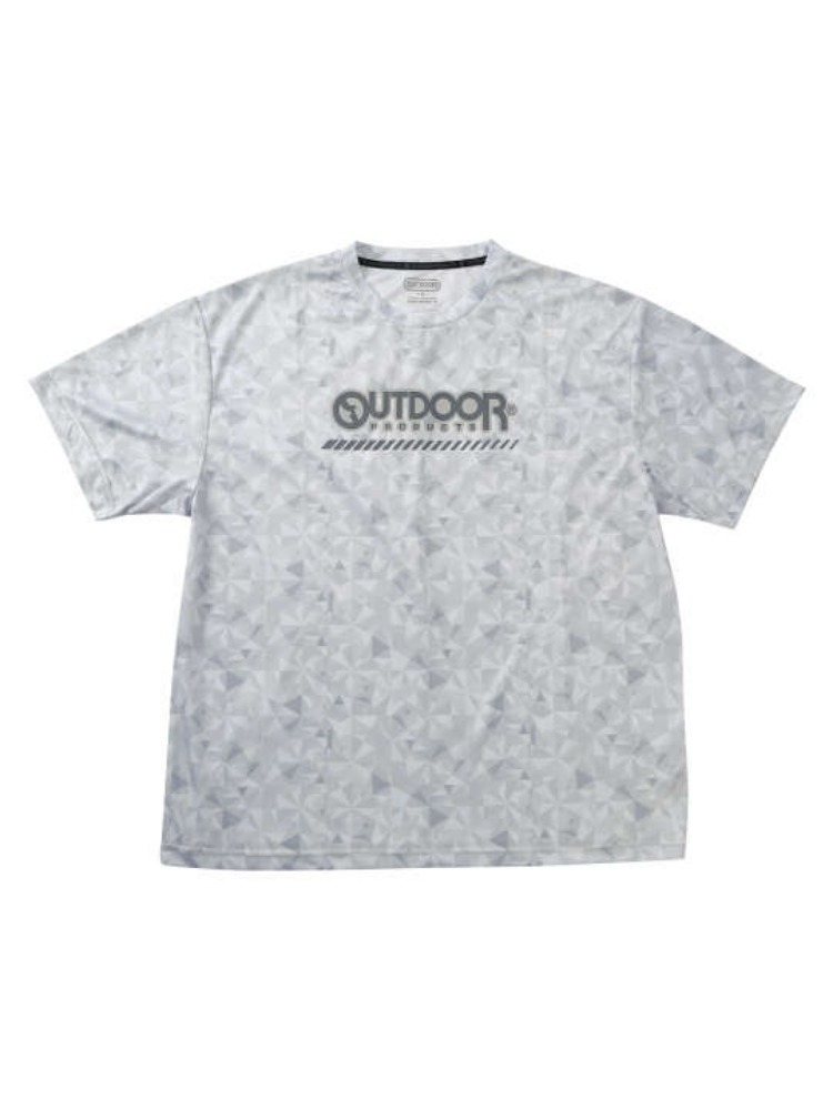 【OUTDOORPRODUCTS】【7L-8L】DRYメッシュ総柄半袖Tシャツ＊カタログ商品