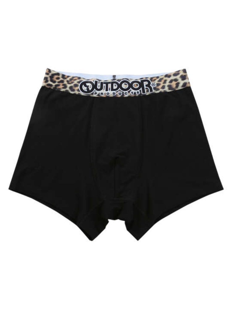 【OUTDOORPRODUCTS】綿ベア天転写ゴムブラックボクサーパンツ＊カタログ商品