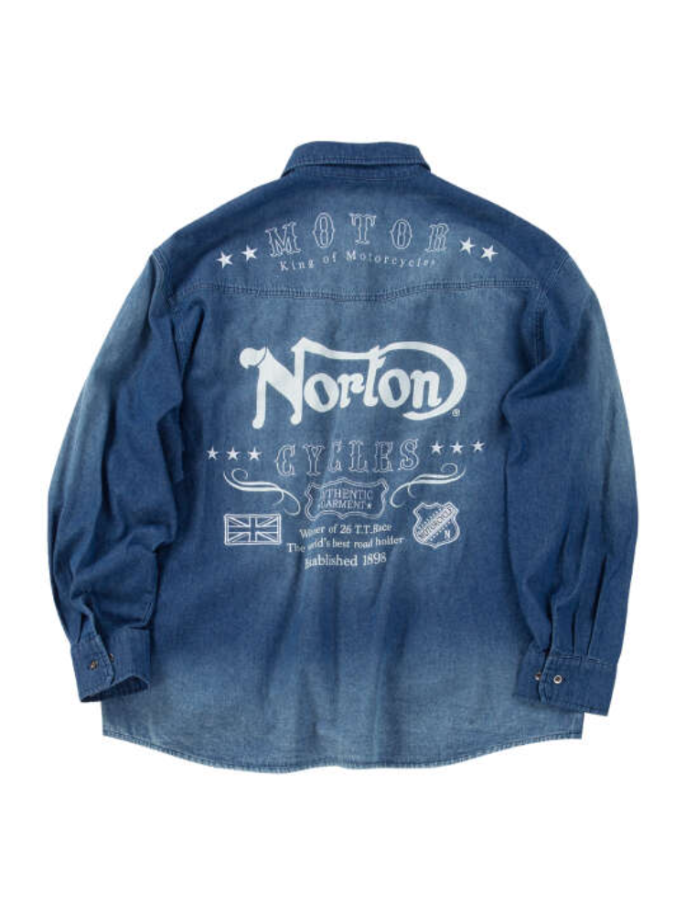 【Norton】デニム長袖シャツ＊カタログ商品