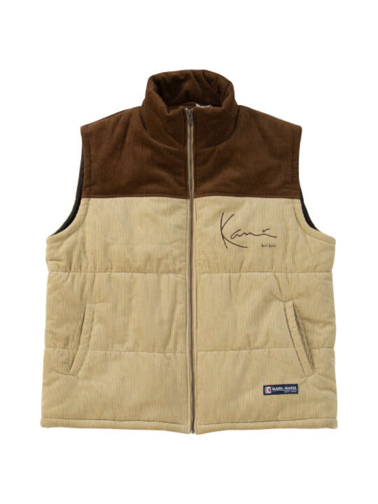 【KARLKANI】コーデュロイ切替中綿ベスト＊カタログ商品