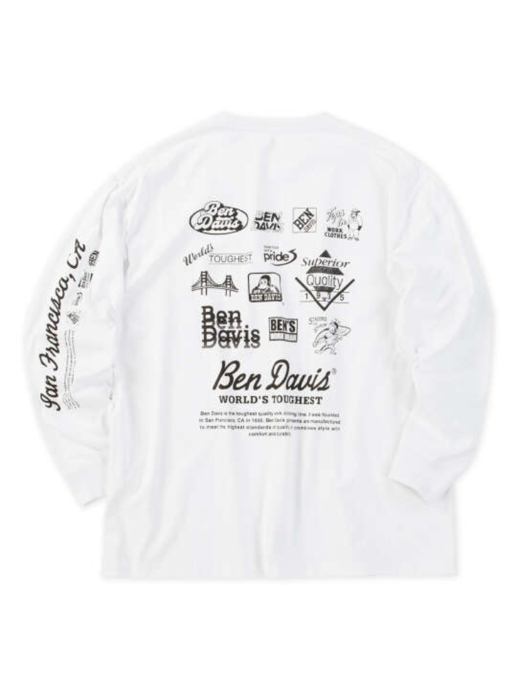 【BENDAVIS(ベンデイビス)】グラフィック長袖Tシャツ＊カタログ商品