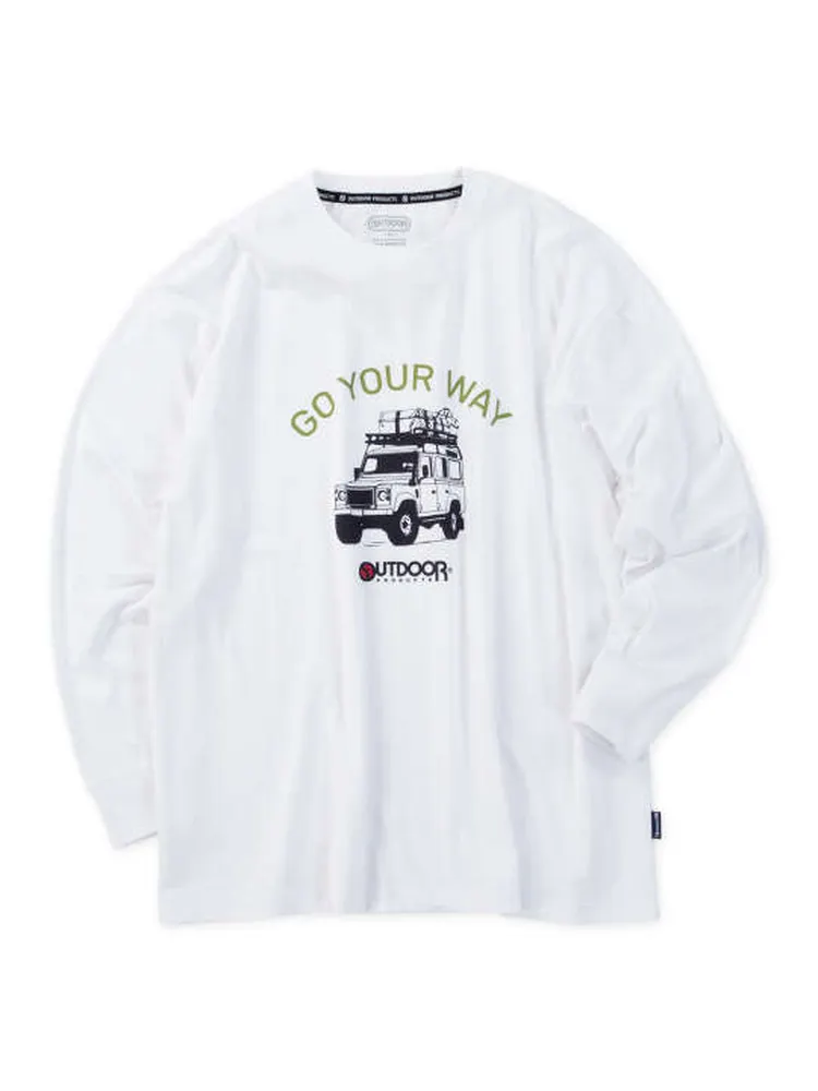 【OUTDOORPRODUCTS】【3-6L】天竺長袖Tシャツ＊カタログ商品