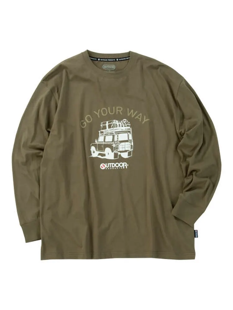 【OUTDOORPRODUCTS】【7-8L】天竺長袖Tシャツ＊カタログ商品