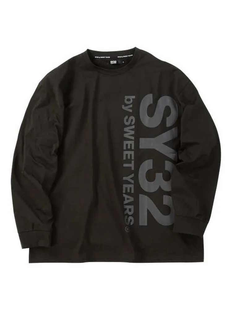【SY32bySWEETYEARS(エスワイサーティトゥバイスィートイヤーズ)】バーティカルロゴ長袖Tシャツ＊カタログ商品