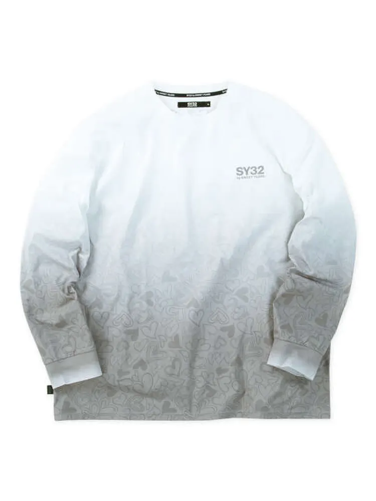 【SY32bySWEETYEARS(エスワイサーティトゥバイスィートイヤーズ)】ハートグラデーション長袖Tシャツ＊カタログ商品
