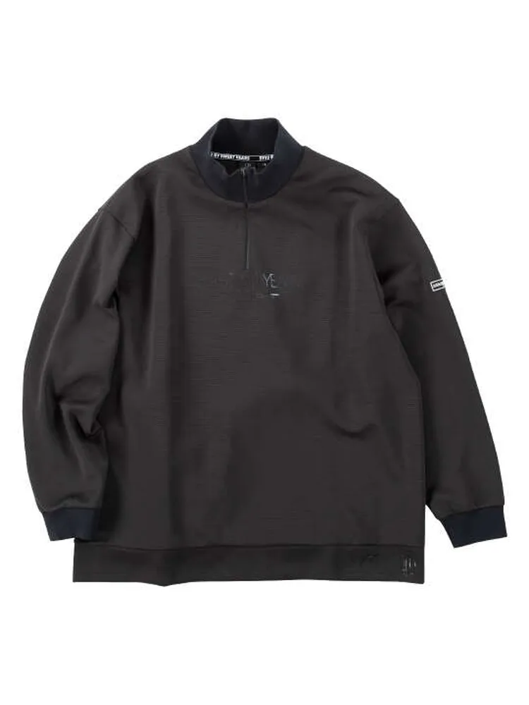 【SY32bySWEETYEARS(エスワイサーティトゥバイスィートイヤーズ)】ピンボーダーネオプレーンハーフジップスウェット＊カタログ商品