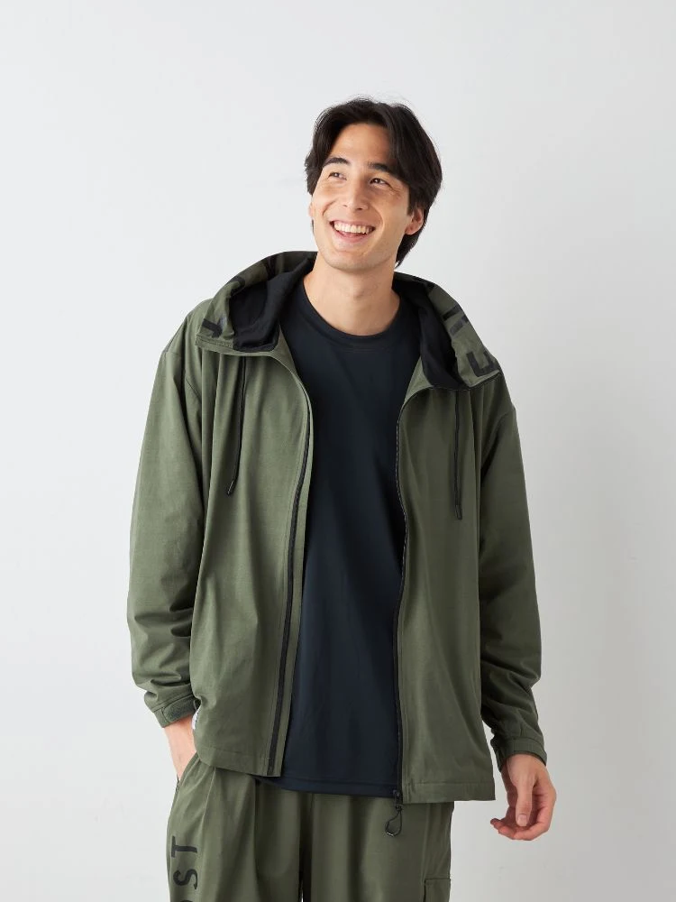 エルエーゲート フード付き スタジアムジャケット チャコール XL 7079_top-xxl.jpg