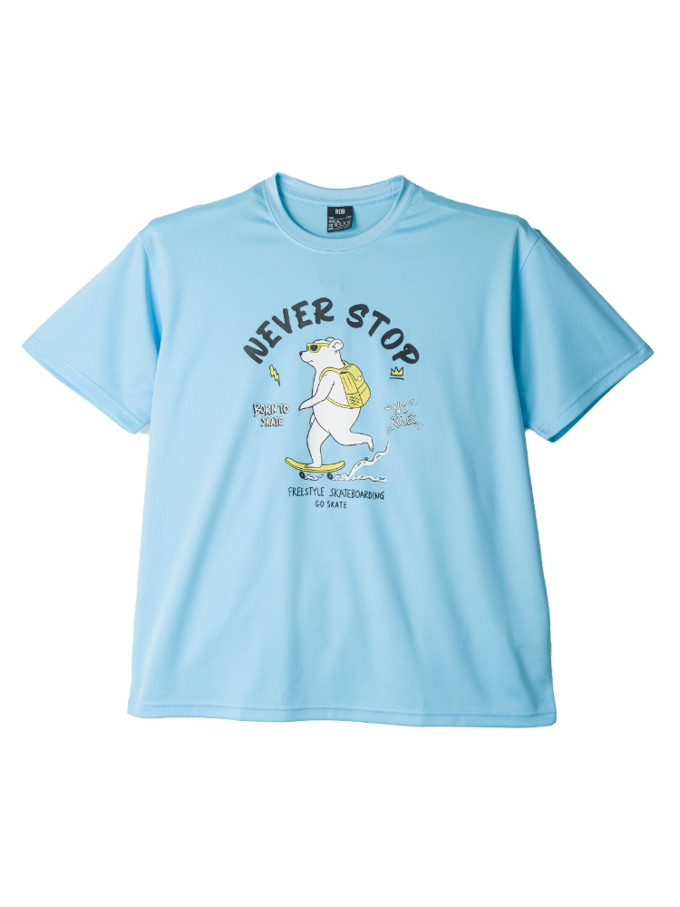 ENTH DoggyWalkyファイナル名古屋限定Tシャツ Lサイズ値下げ交渉可 サックス ドライメッシュ半袖プリントTシャツ（クマ） | フォーエル