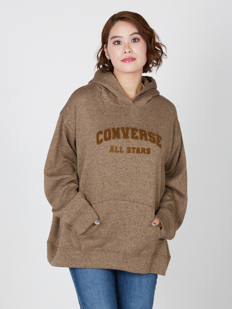 CONVERSE(コンバース)】ニットフリースプルパーカー 大きいサイズ 