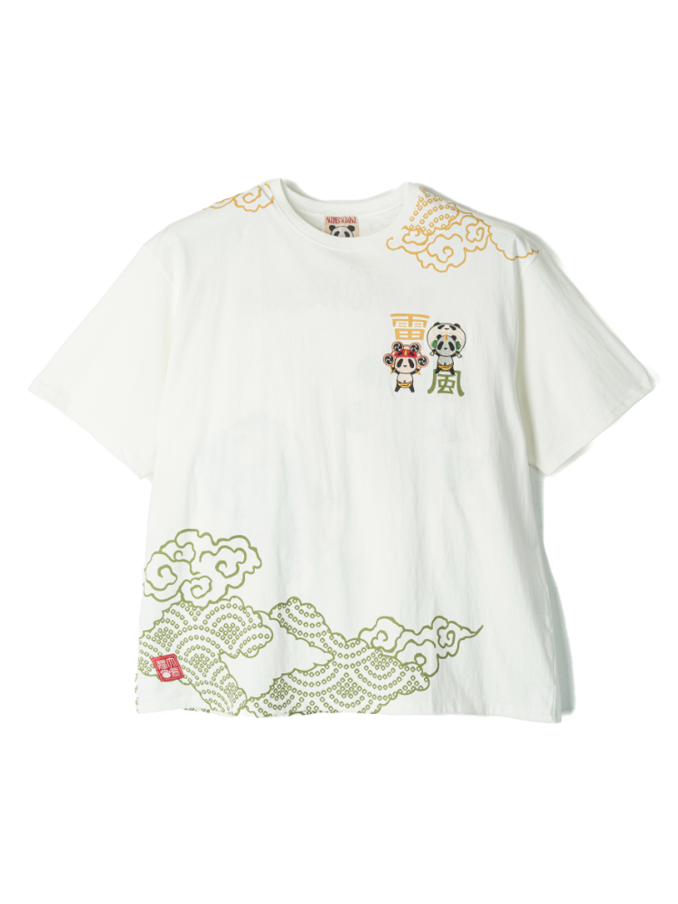 ホワイト 【PANDIESTA JAPAN】風雷神パンダTシャツ | フォーエル公式通販
