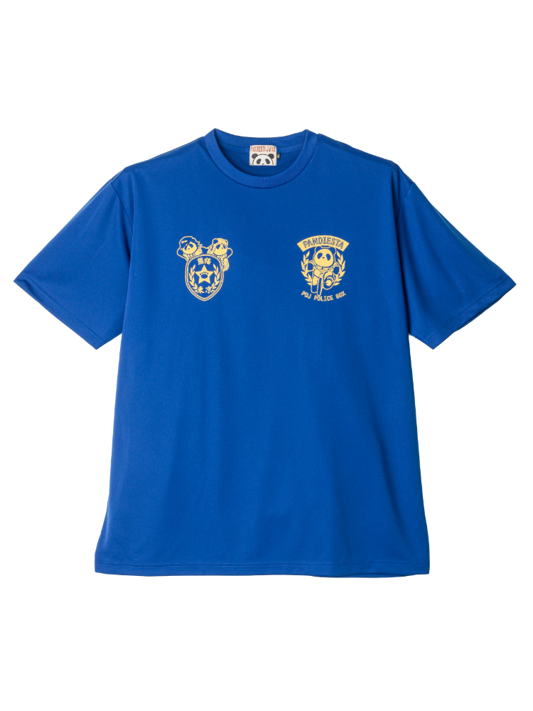 ハンブレッダーズ カレッジ風Tシャツ Mサイズ ロイヤルブルー ブルー 【PANDIESTA JAPAN】パンダポリスDRYメッシュTシャツ