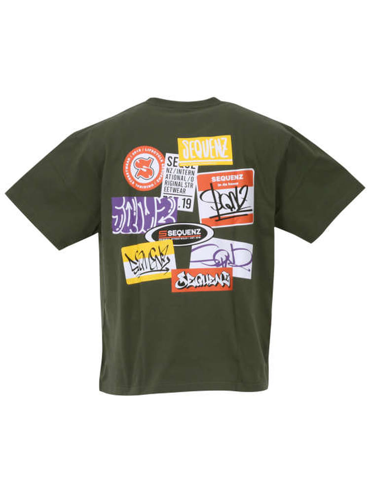 ブラック 【SEQUENZ】 SQNZタグズ半袖Tシャツ ＊カタログ商品