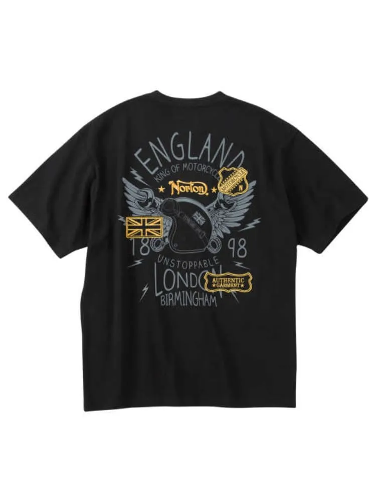 格安販売中 ブラック 【Norton】天竺半袖Tシャツ ＊カタログ商品 大きい トップス