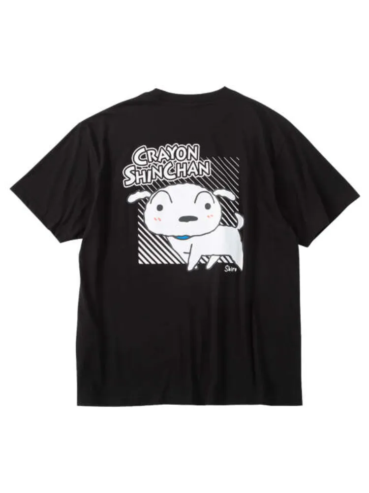 ホワイト 【クレヨンしんちゃん】天竺ポケット付半袖Tシャツ