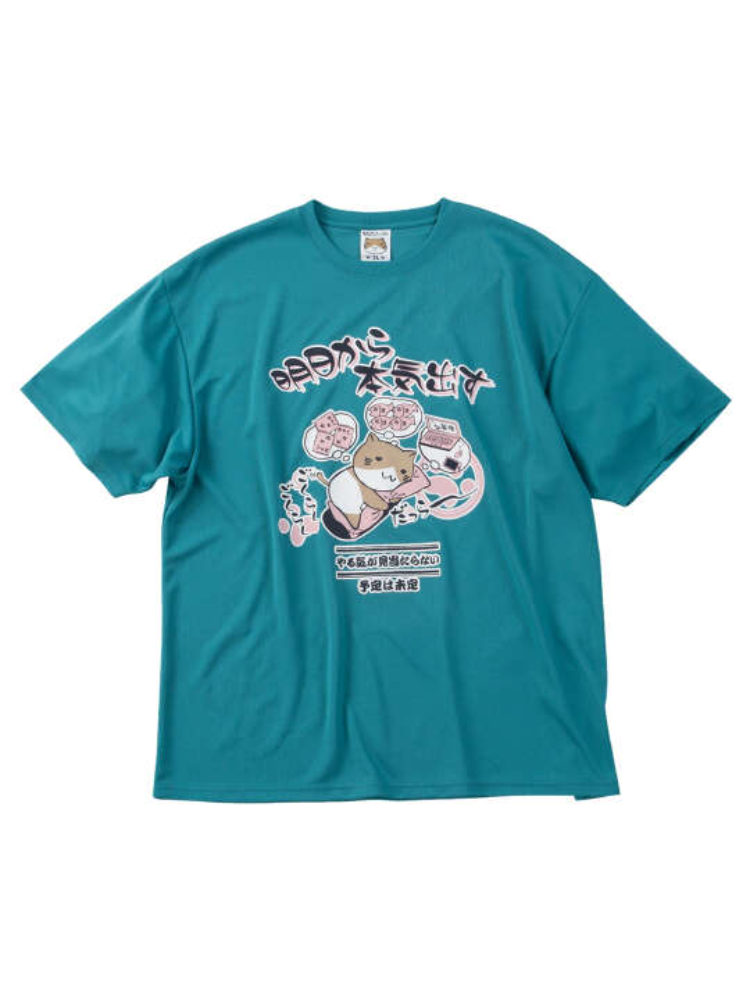 ブラック 【NECOBUCHI SAN(ネコブチサン)】DRYハニカムメッシュ半袖T